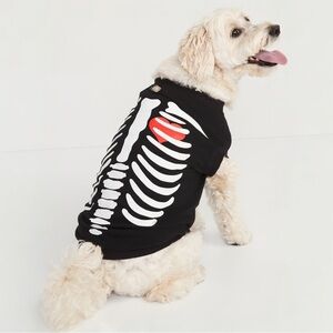NWT Old Navy Black Skeleton Dog T-shirt